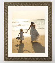 14x18 Ornate Silver Cross Hatch Frame