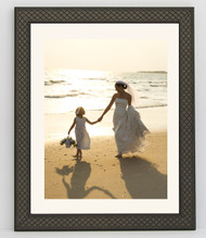 5x7 Ornate Black Cross Hatch Frame