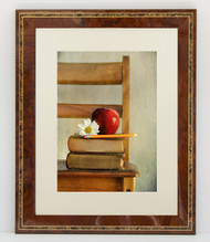 20x24 Wood Tone with Decorative Inlay Frame