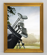 11x17 Antique Gold With Grey Line Frame