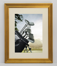 14x14 Antique Gold With Grey Line Frame