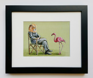 Shrimp Critic - Framed Art Print - 8x10