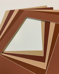 8x10 Single Matting Pack of 5 - Assorted Browns