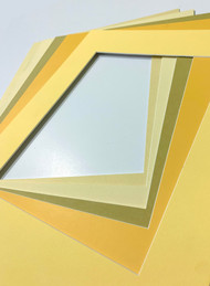 8x10 Single Matting Pack of 5 - Assorted Yellows