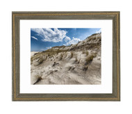 16x20 Rustic Gray Picture Frame with Rope Inlay (With Matting) - Solid Wood - 1 1/2" wide - Standard Size Picture Frame