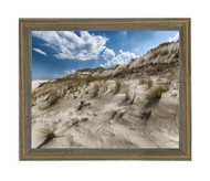 12x16 Rustic Gray Picture Frame with Rope Inlay (No Matting) - Solid Wood - 1 1/2" wide - Standard Size Picture Frame