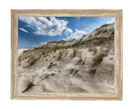 16x20 Rustic Gray Whitewash Picture Frame with Rope Inlay (No Matting) - Solid Wood - 1 1/2" wide - Standard Size Picture Frame