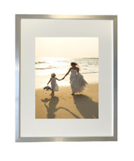 8 1/2x11 Contemporary 3/4" Silver Cap Frame