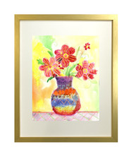 16x16 Contemporary 3/4" Gold Cap Frame