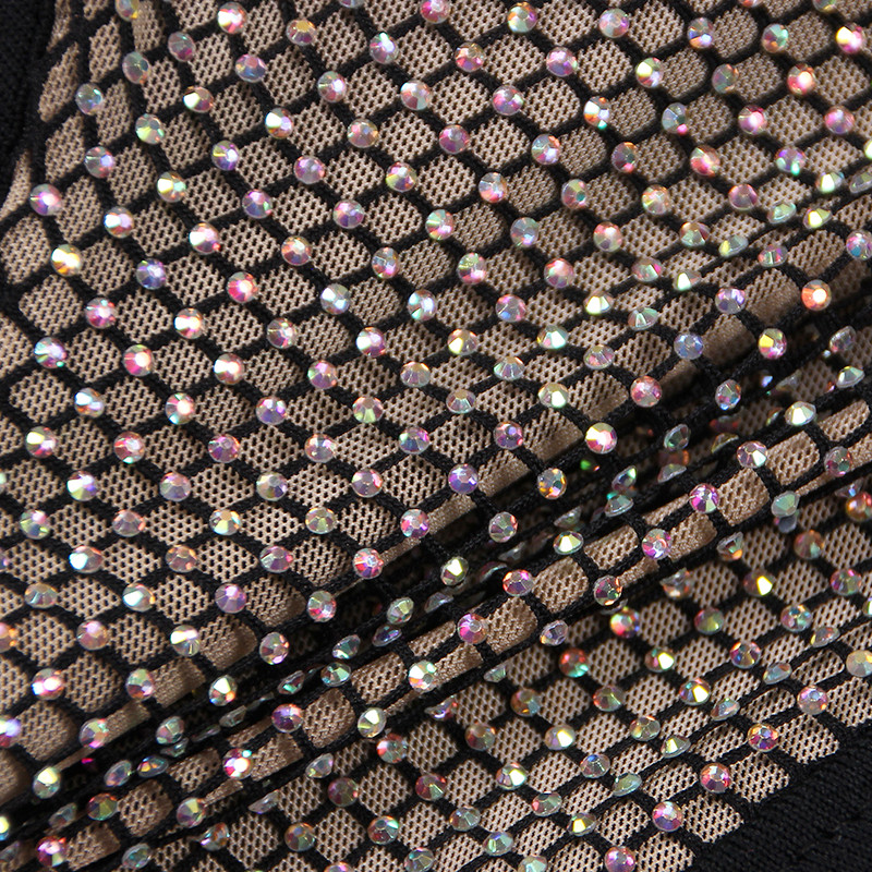 Long Sleeve Crystal Panel Midi Dress Black - Luxe Little Black Dresses ...