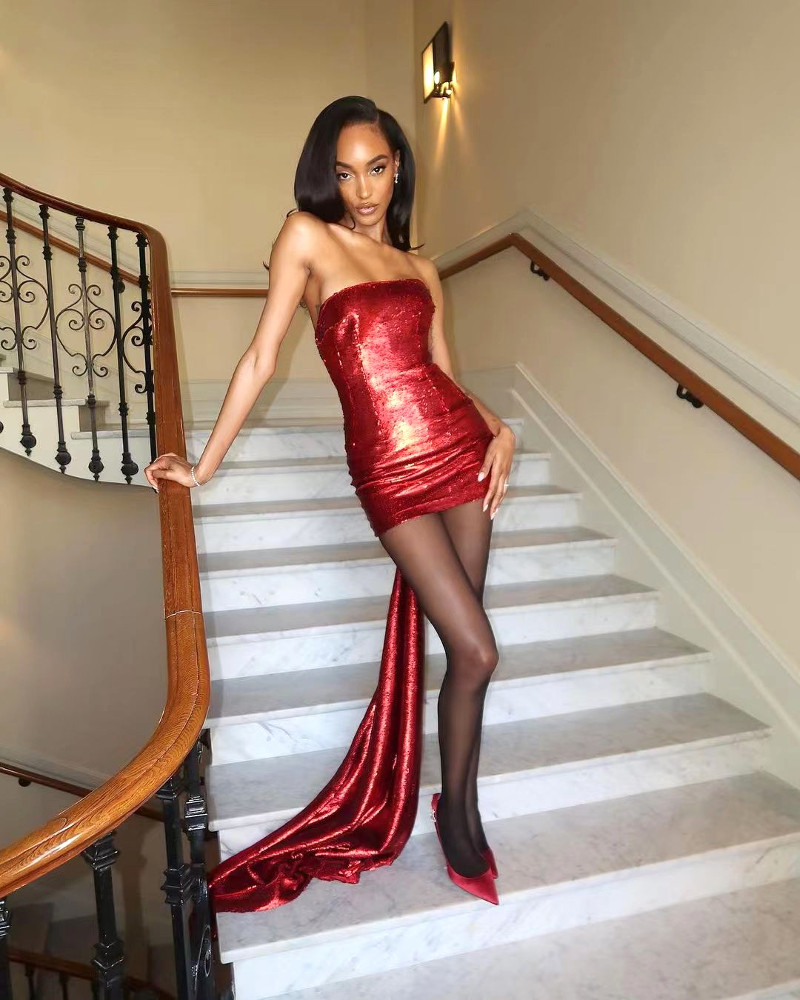 Strapless embellished dress sale