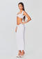 Ribbed Two Piece Maxi Dress White