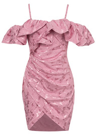 Ruffle Draped Dress Pink
