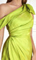Off Shoulder Draped Maxi Dress Green