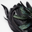Feather Crystal Maxi Velvet Dress Black