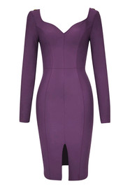 Long Sleeve Midi Dress Purple