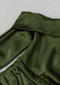 Long Sleeve Draped Midi Silk Dress Green