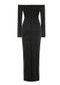 Long Sleeve Studded Maxi Dress Black