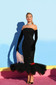 Strapless Sequin Mermaid Midi Dress Black