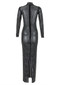 Long Sleeve Studded Mesh Maxi Dress Black