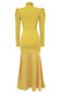 Long Sleeve Ruched Detail Maxi Dress Yellow