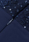 Sequin Long Sleeves Midi Dress Navy Blue