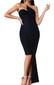 One Shoulder Asymmetric Dress Black