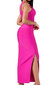 One Shoulder Maxi Dress Hot Pink