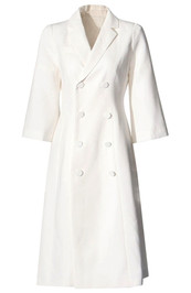 Midi Coat Dress White