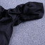 Puff Bardot Satin Dress Black