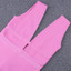 Ribbed Plunge V Neck Midi Bandage Dress Pink