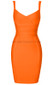 Cross Over Detail Dress Orange