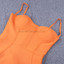 Bustier Structured Midi Dress Orange