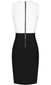 Structured Mesh Midi Dress Black White