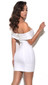 Draped Bardot Dress White