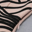 One Shoulder Black Trim Midi Dress Nude