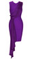 Draped Chiffon Detail Dress Purple