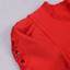 Long Sleeve Crochet Insert Dress Red