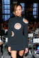 Long Sleeve Rhinestone Cut Out Dress Black - Candice Swanepoel