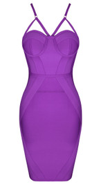 Bustier Structured Dress Purple
