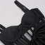 Bustier Structured Mesh Draped Midi Dress Black