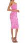 Sequin Off Shoulder Midi Dress Pink