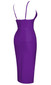 Slit Detail Midi Dress Purple