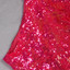 One Sleeve Sequin Draped Dress Hot Pink