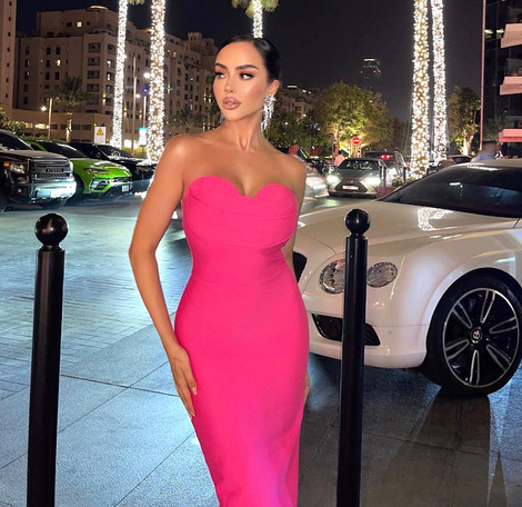 Strapless Draped Midi Dress Hot Pink - Luxe Midi Dresses and Luxe Party  Dresses