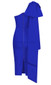 One Sleeve Bow Midi Dress Blue
