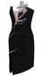 Strapless Rhinestone Flower Dress Black