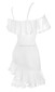Bardot Ruffle Dress White