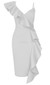 Ruffle Detail Dress White