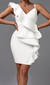 Ruffle Detail Dress White